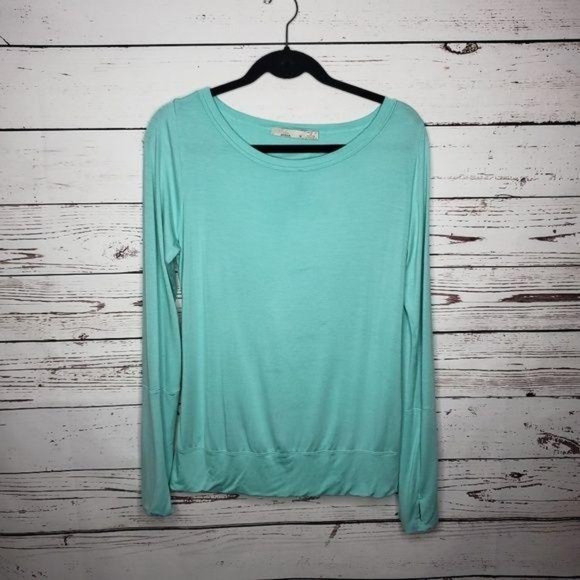 Prana Tops - PrAna Synergy Open Back Thumbhole Top Sz M